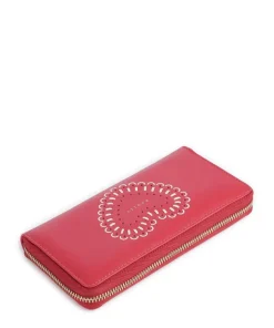 Valentines Geldbörse fein genarbtes Leder rot