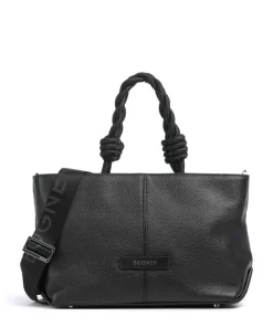 Vanil Valesca Handtasche genarbtes Rindsleder schwarz