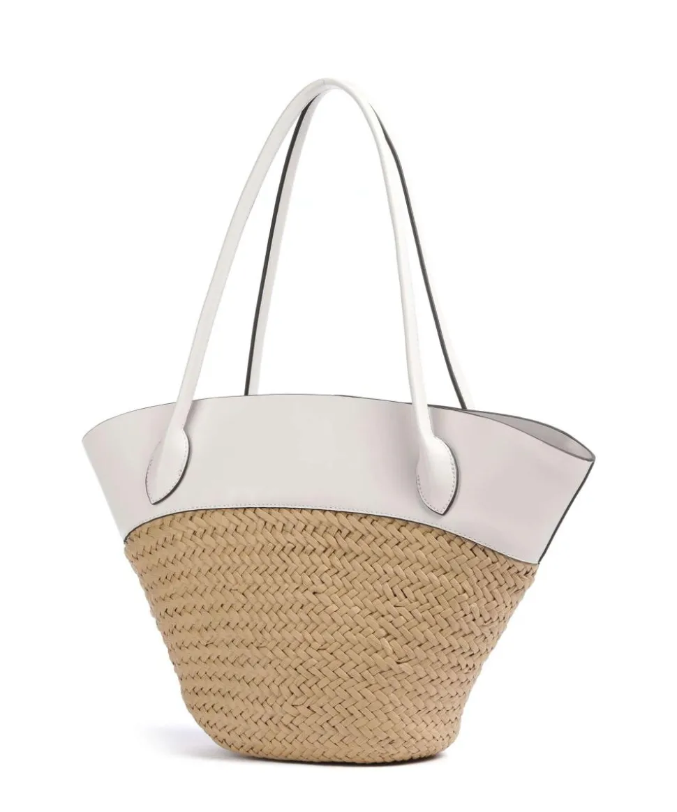 Venere Shopper Bast beige/weiß