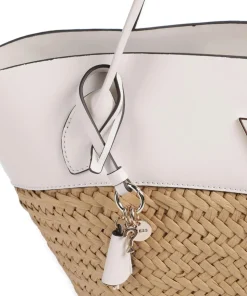 Venere Shopper Bast beige/weiß