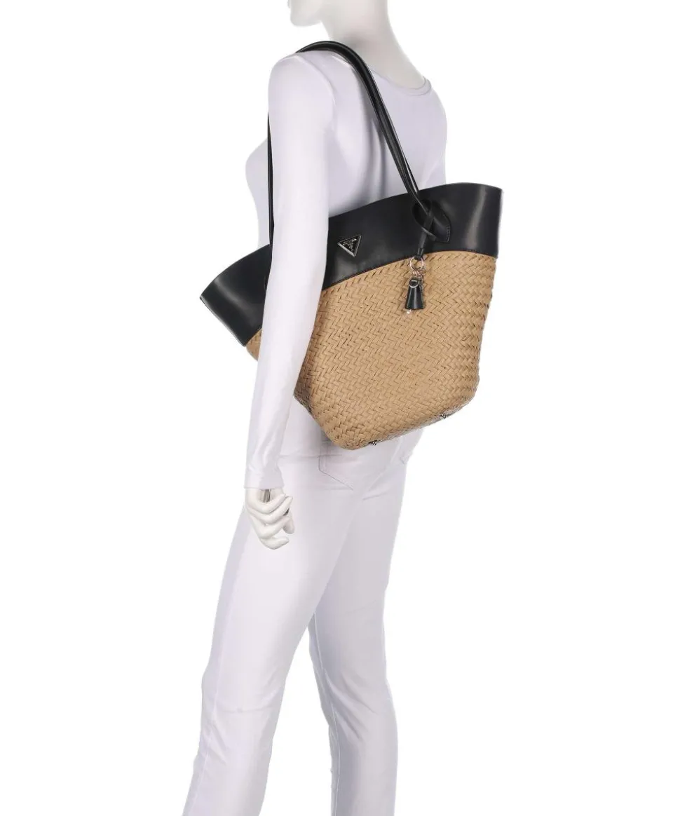 Venere Shopper Bast natur/schwarz