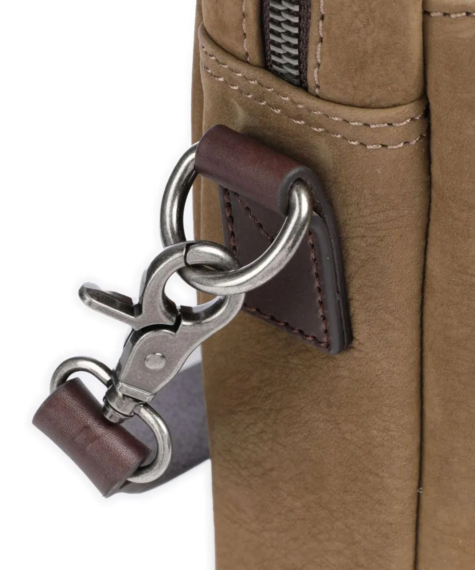 Veneto RFID Aktentasche 15″ aufgerautes Rindsleder taupe