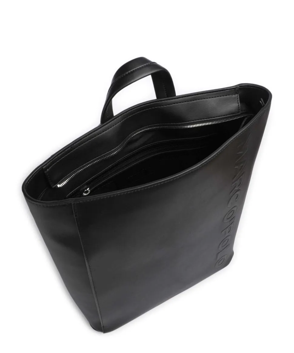 Venja Rucksack Lederimitat schwarz