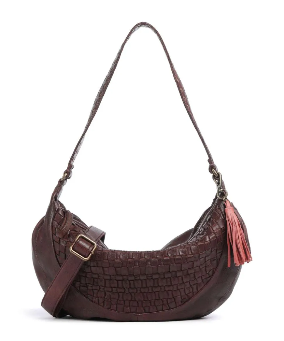 Venusweg 8 Beuteltasche genarbtes Leder dunkelbraun