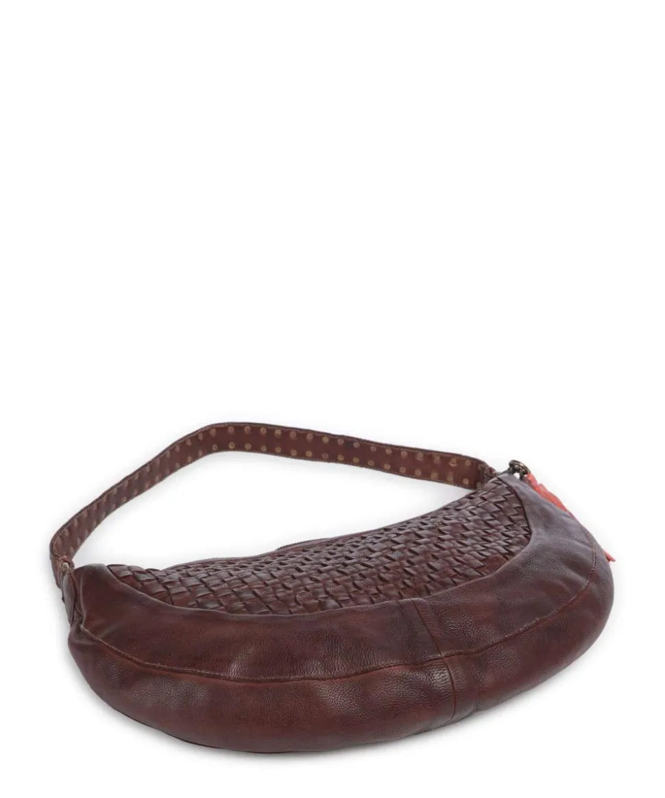 Venusweg 8 Beuteltasche genarbtes Leder dunkelbraun