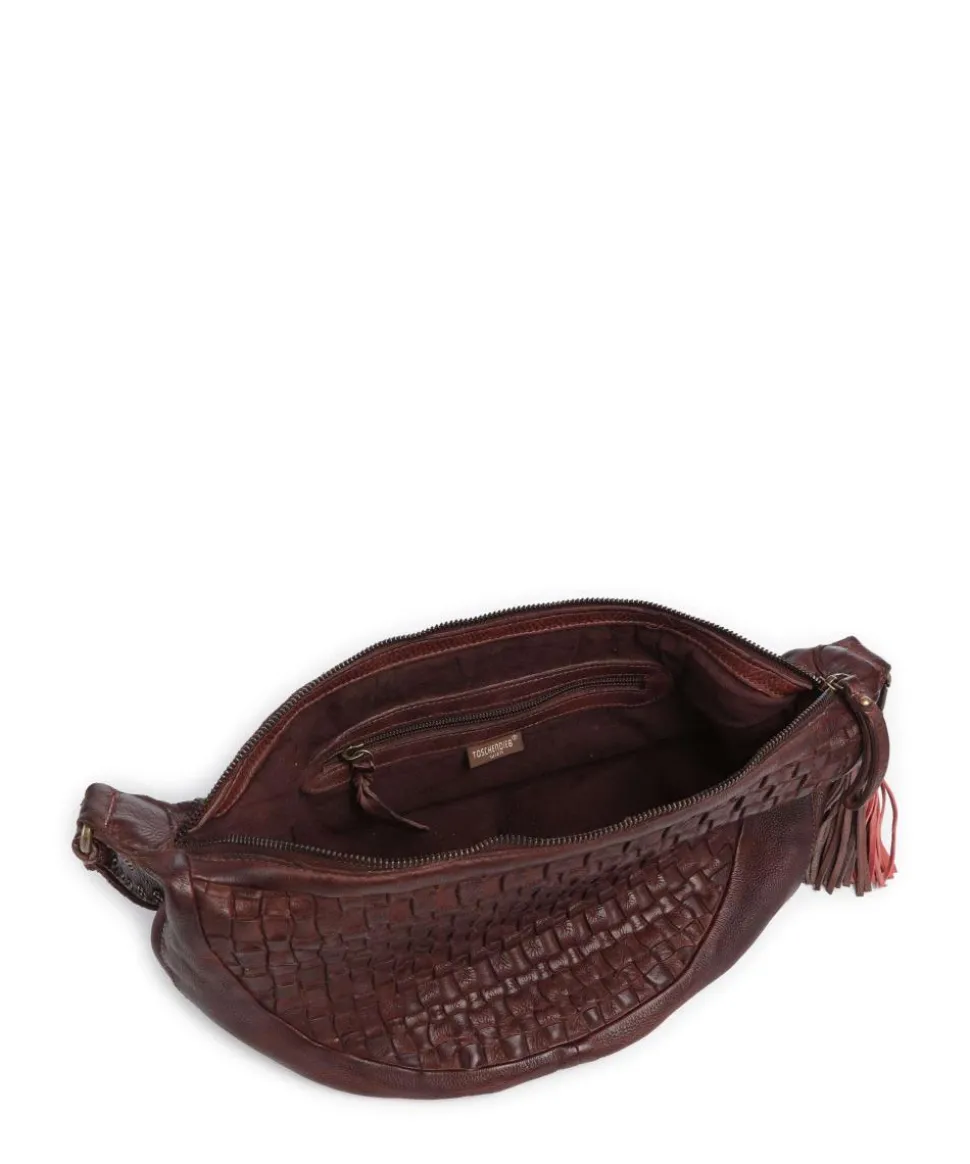 Venusweg 8 Beuteltasche genarbtes Leder dunkelbraun