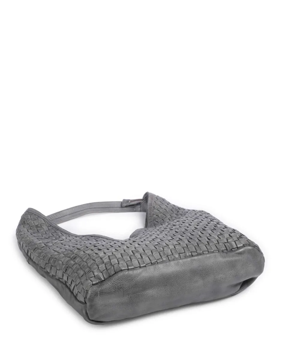 Venusweg 2 Schultertasche genarbtes Rindsleder grau