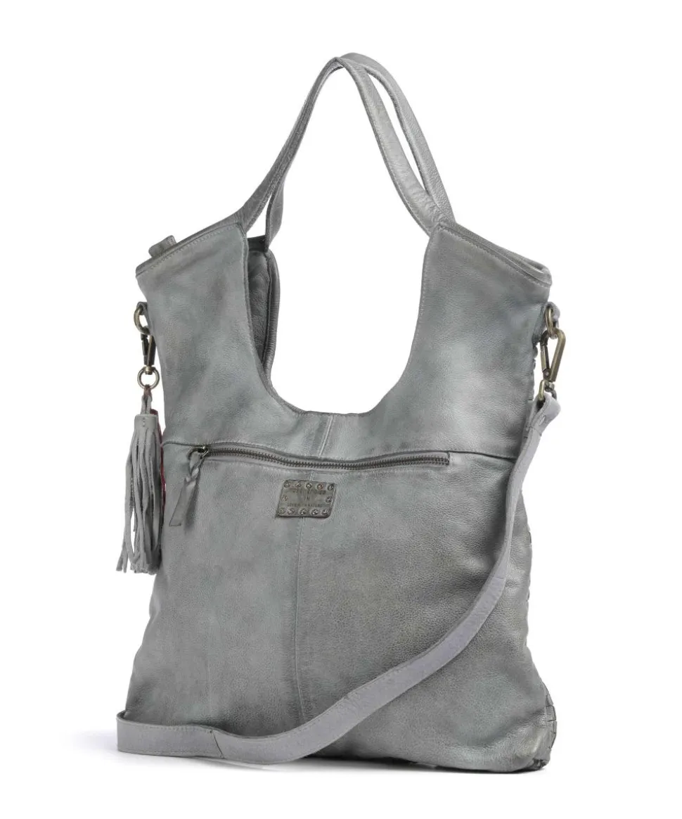 Venusweg 3 Shopper genarbtes Leder grau