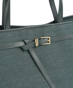 Verdee Shopper Baumwolle dunkelgrün