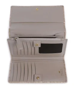 Verona Geldbörse geprägtes Kalbsleder beige