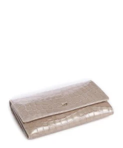 Verona Geldbörse geprägtes Kalbsleder beige