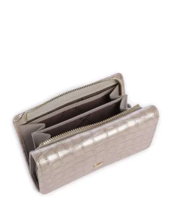 Verona Geldbörse geprägtes Kalbsleder beige