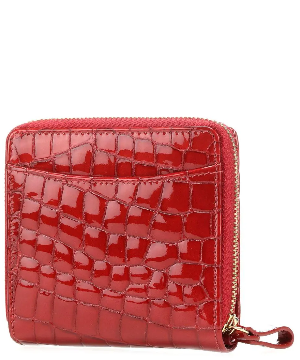 Verona Geldbörse geprägtes Kalbsleder rot
