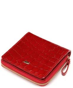 Verona Geldbörse geprägtes Kalbsleder rot