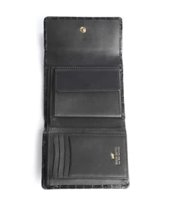 Verona Geldbörse geprägtes Kalbsleder schwarz