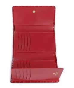 Verona Geldbörse geprägtes Kalbsleder rot