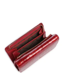 Verona Geldbörse geprägtes Kalbsleder rot