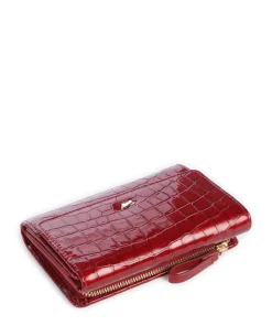 Verona Geldbörse geprägtes Kalbsleder rot