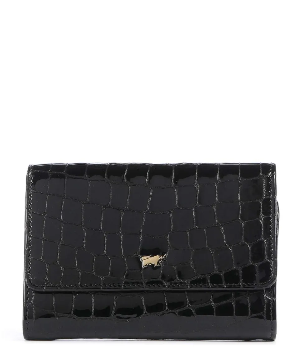 Verona Geldbörse geprägtes Kalbsleder schwarz