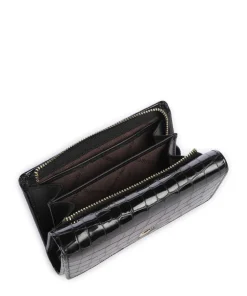 Verona Geldbörse geprägtes Kalbsleder schwarz