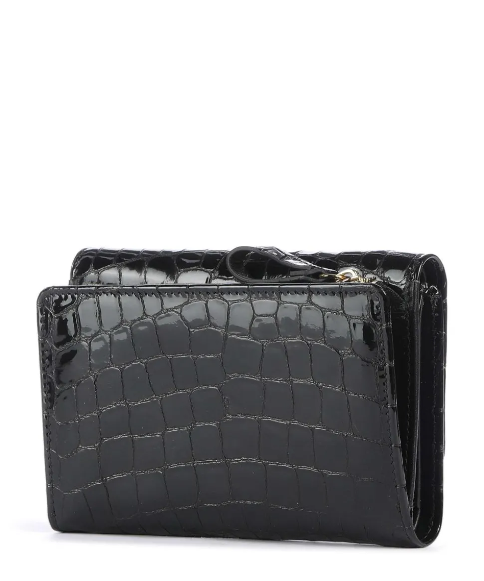 Verona Geldbörse geprägtes Kalbsleder schwarz