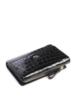 Verona Geldbörse geprägtes Kalbsleder schwarz