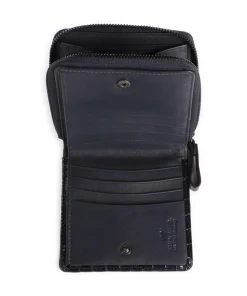 Verona Geldbörse geprägtes Kalbsleder navy