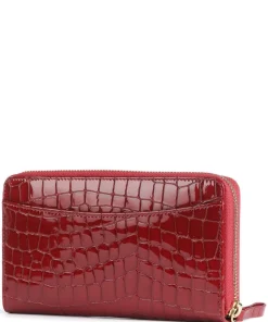 Verona Geldbörse geprägtes Kalbsleder rot
