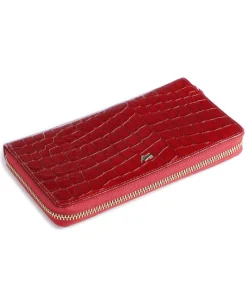 Verona Geldbörse geprägtes Kalbsleder rot
