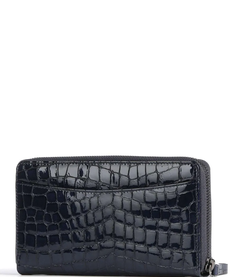 Verona Geldbörse geprägtes Kalbsleder dunkelblau