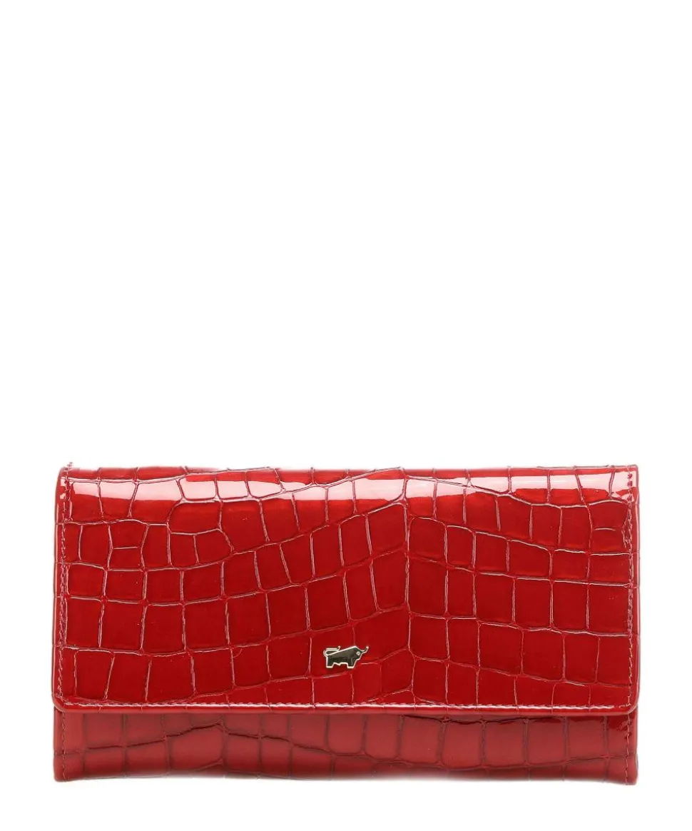 Verona Geldbörse geprägtes Kalbsleder rot