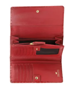 Verona Geldbörse geprägtes Kalbsleder rot