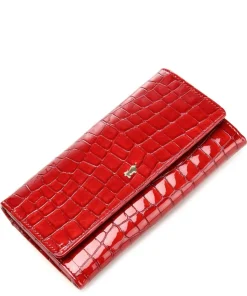 Verona Geldbörse geprägtes Kalbsleder rot