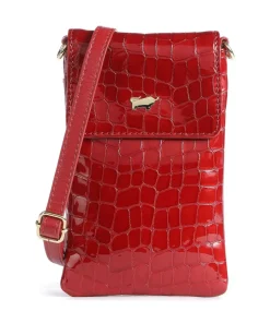 Verona Handytasche geprägtes Kalbsleder rot