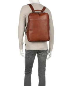 Verona RFID Rucksack 15″ glattes Rindsleder braun