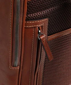 Verona RFID Rucksack 15″ glattes Rindsleder braun