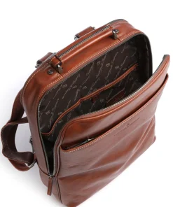 Verona RFID Rucksack 15″ glattes Rindsleder braun