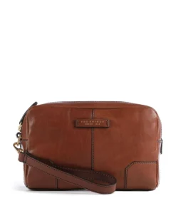 Vespucci Handgelenktasche fein genarbtes Rindsleder braun