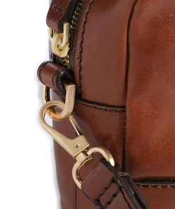 Vespucci Handgelenktasche fein genarbtes Rindsleder braun