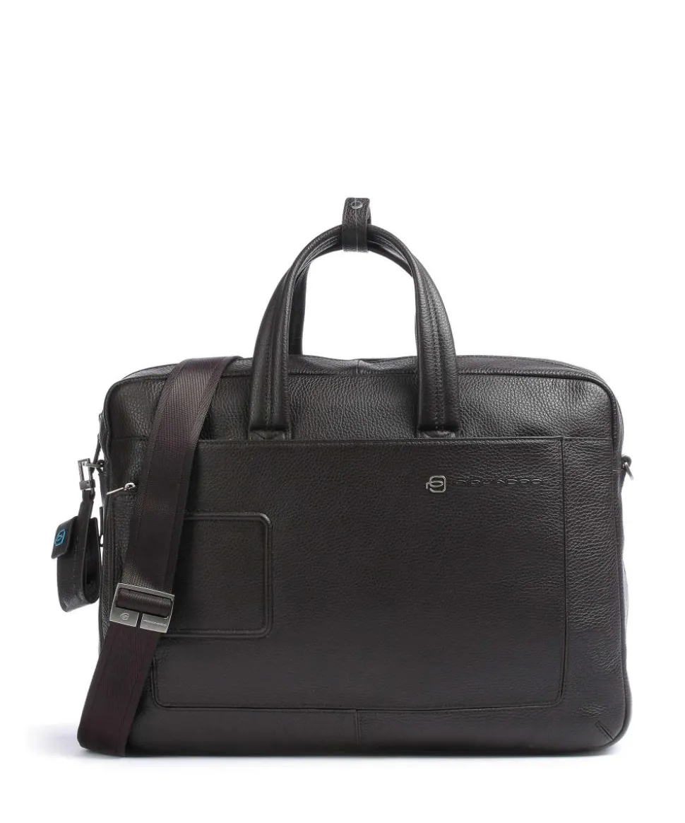 VIBE Aktentasche 15″ genarbtes Rindsleder dunkelbraun