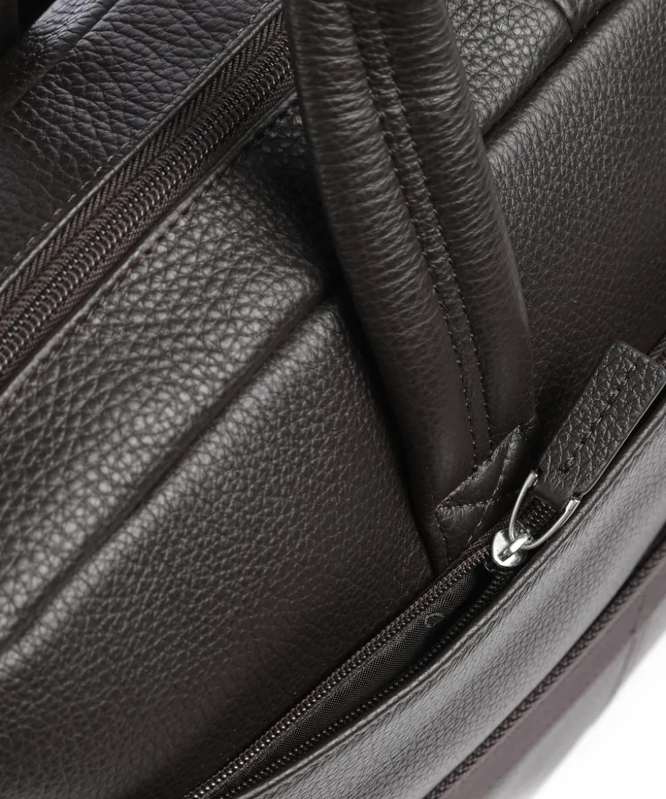 VIBE Aktentasche 15″ genarbtes Rindsleder dunkelbraun