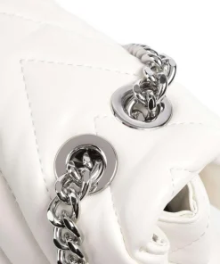 Victoria M Schultertasche Lederimitat weiß