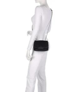 Victoria Mini Umhängetasche Samtgewebe schwarz