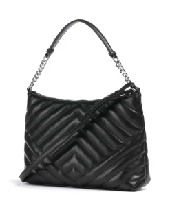 Victoria Schultertasche Lederimitat schwarz