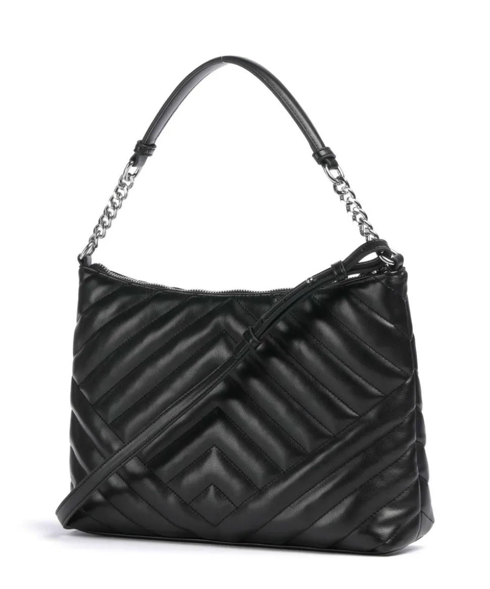 Victoria Schultertasche Lederimitat schwarz