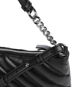 Victoria Schultertasche Lederimitat schwarz