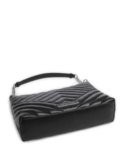 Victoria Schultertasche Lederimitat schwarz