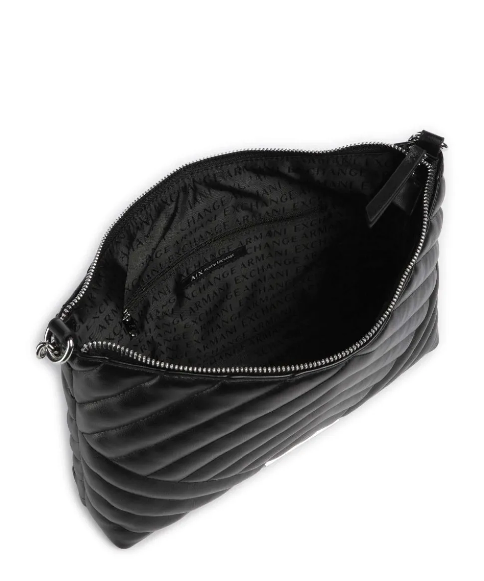 Victoria Schultertasche Lederimitat schwarz