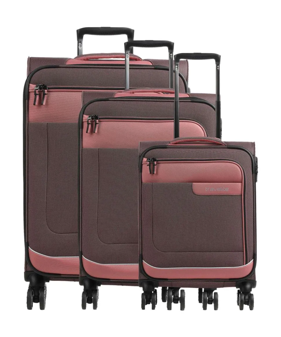 Viia 4-Rollen Trolley Set altrosa 4-tlg.