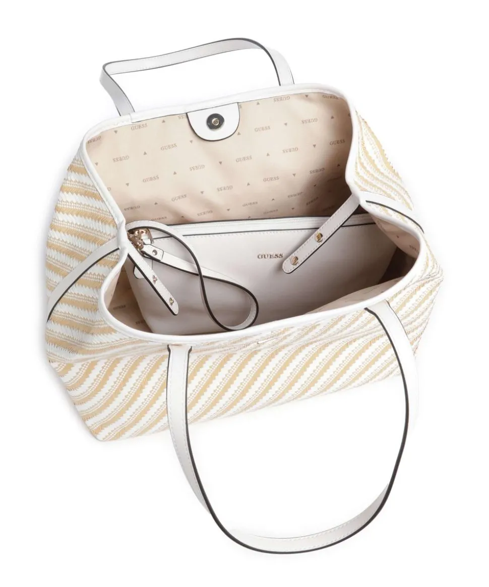 Vikky Large Shopper Kunststoff beige/weiß